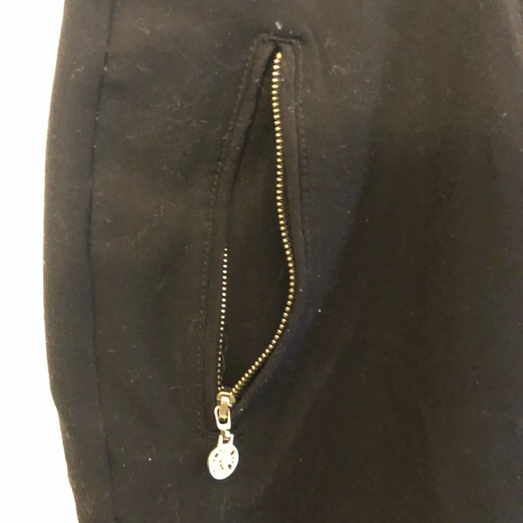 Black Anne Klein Pants with Gold Pocket Zippers - Picture 4 of 9